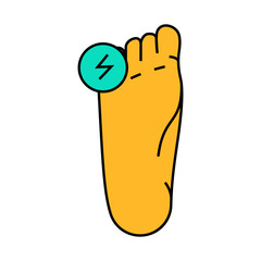 toe pain body ache line icon vector. toe pain body ache sign. isolated symbol illustration