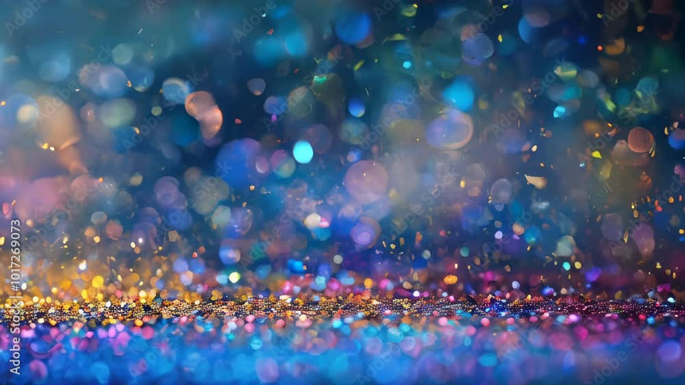 Aufkleber a dazzling display of multicolored glittering bokeh lights creating a festive and magical atmosphere