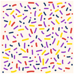 Confetti background with background cream