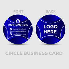 Fototapeta premium Rounded creative minimalist business card design