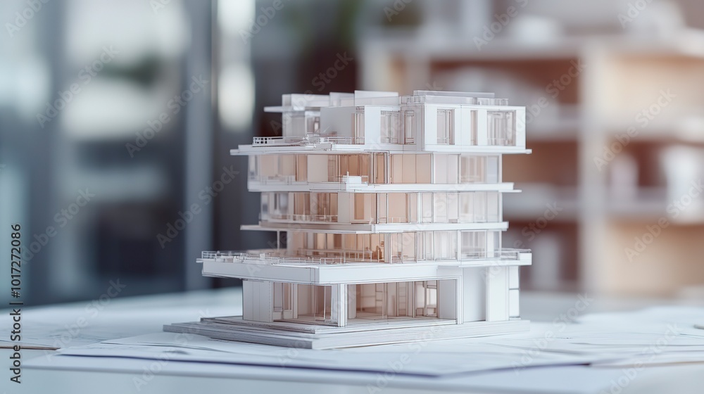 Poster architect design working drawing sketch plans blueprints and making architectural construction model