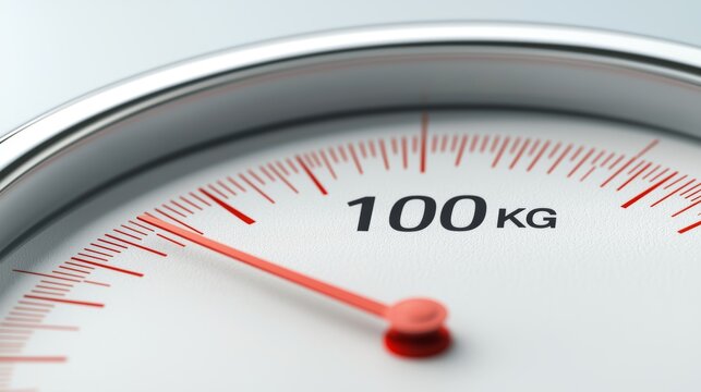 Detailed Scale Pointer Indicating Weight Measurement