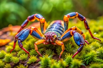 Fototapeta premium Unique and Captivating Scorpion Spider in Natural Habitat Displaying Distinct Features and Colors