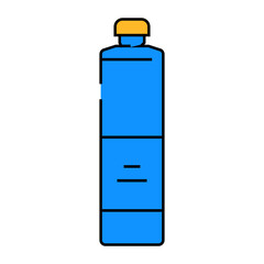 drink water plastic bottle line icon vector. drink water plastic bottle sign. isolated symbol illustration