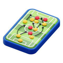 3d Football Strategy icon. Perfect for sports websites, coaching materials, and presentations