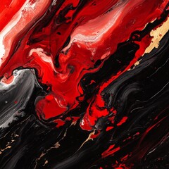 Obraz premium Bold, energetic motivational quote on a vivid red and black abstract background, designed to grab attention on Facebook.