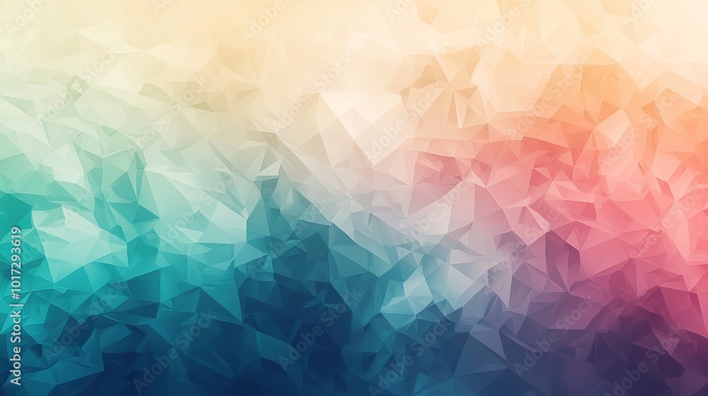 Poster abstract polygonal background with a gradient of colors.