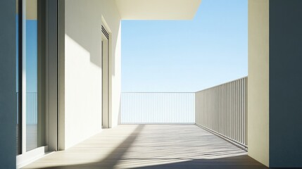 Obraz premium Modern Balcony with a View