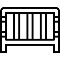 fence icon illustration design with outline