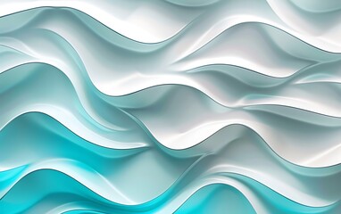 Obraz premium abstract blue background with smooth lines and waves. rendering