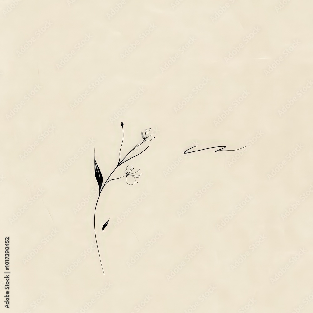 Poster elegant handwritten font over a minimalistic beige background, creating a calming and stylish facebo