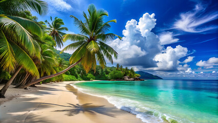 Obraz premium beach with trees