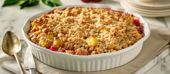 Pineapple and Rhubarb Dessert Crisp Recipe