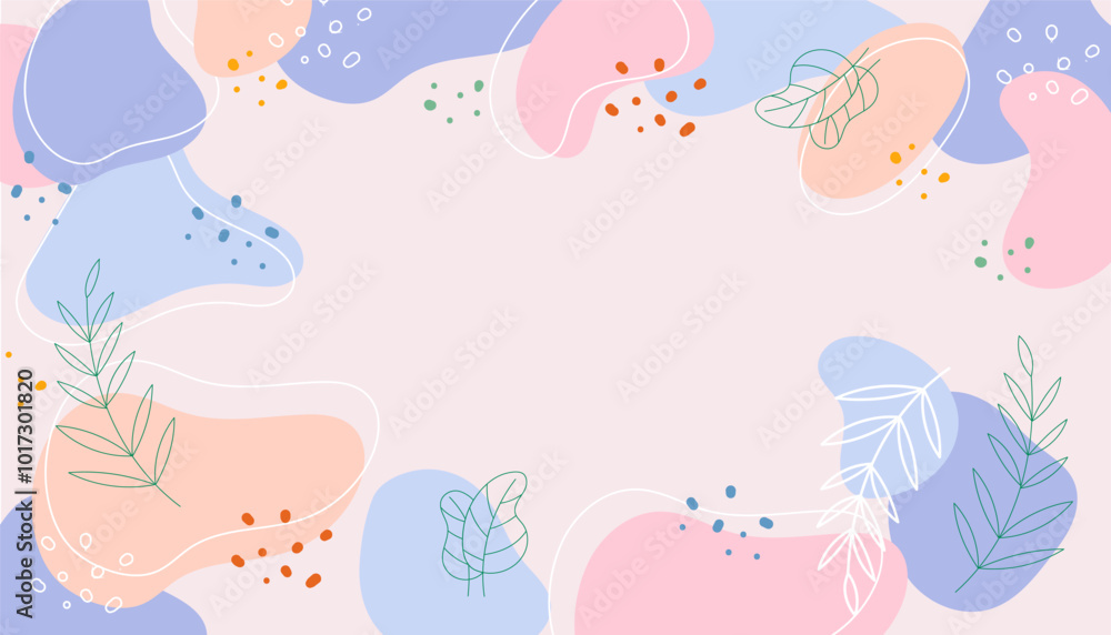 Poster color abstract background. place for text and presentation. organic patterns. geometric texture and 