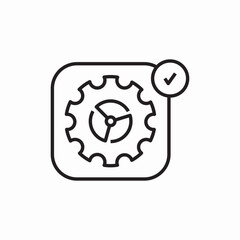 setting app check mark icon sign vector