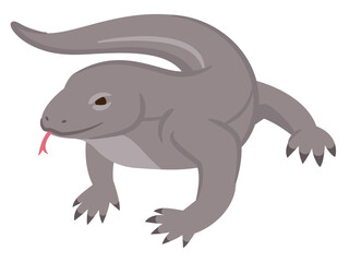 コモドオオトカゲのイラスト