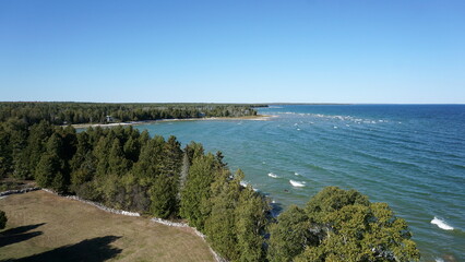 Early Autumn View of the Bay from Peninsula State Park, Door County