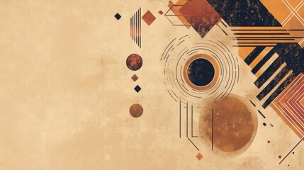 Tribal-inspired background with earthy tones and simple geometric designs, creating a powerful yet minimalistic quote image.