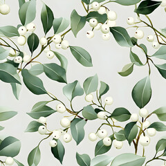 seamless pattern with leaves