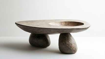 Sculptural Wooden Coffee Table with Organic Design