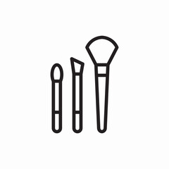 makeup brush icon sign vector
