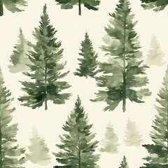 Obraz premium christmas trees pattern