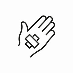 hand wound band icon sign vector