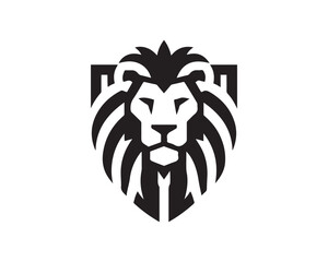 Lion logo design vector template. lion head logo design icon vector illustration