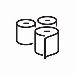 roll paper icon sign vector