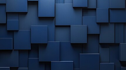 Abstract geometric pattern of navy blue squares.