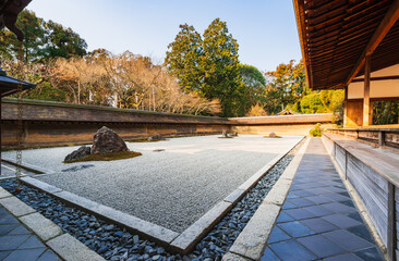 京都　世界遺産　龍安寺　石庭