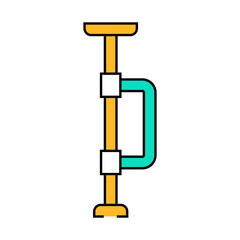 grab rail bathroom interior line icon vector. grab rail bathroom interior sign. isolated symbol illustration