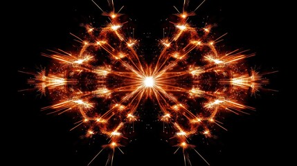 Abstract Orange Fractal with Radial Symmetry