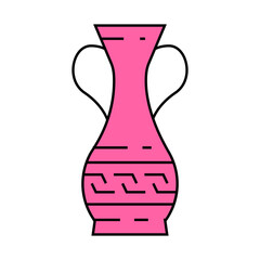 vase ceramic bedroom interior line icon vector. vase ceramic bedroom interior sign. isolated symbol illustration