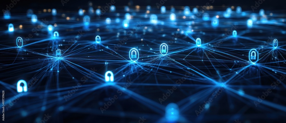 Poster digital security network connection user data flow and online communication