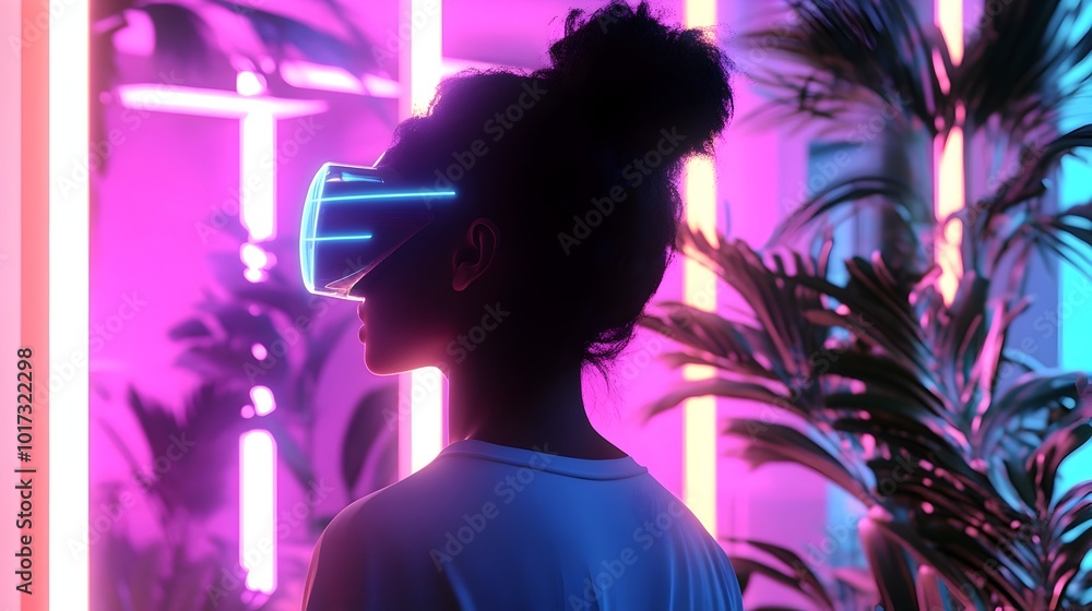 Poster futuristic ai powered creative studio featuring holographic design tools neon glow and cutting edge 