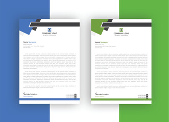 Letterhead Layout with Yellow Accents,modern business letterhead in abstract design