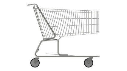 supermarket cart isolated on transparent background