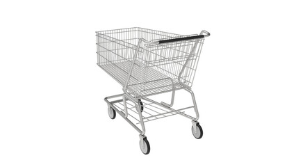 supermarket cart isolated on transparent background