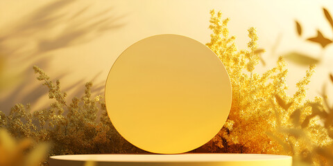 Golden Podium in Tropical Setting