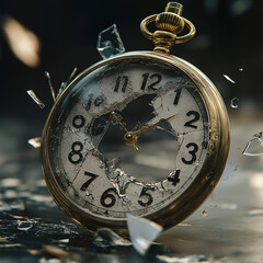 old pocket watch on the table