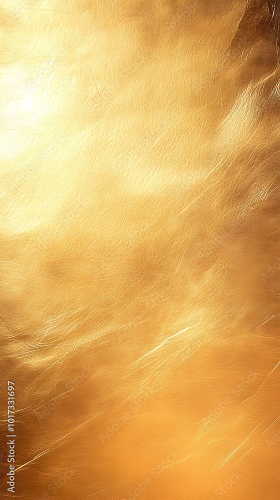 Poster luxurious golden gradient textured background with shiny metallic foil like reflection