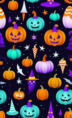 colorful halloween background