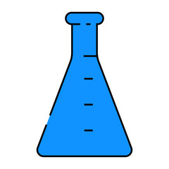 erlenmeyer flask chemical glassware lab line icon vector. erlenmeyer flask chemical glassware lab sign. isolated symbol illustration