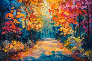 Abstract oil painting illustration background created with Generative AI