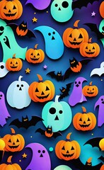 colorful halloween background
