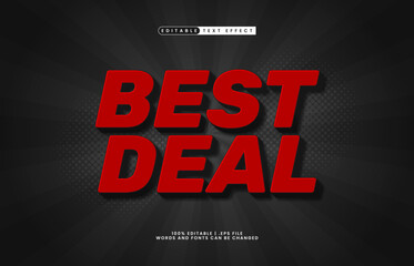best deal editable text effect with a sale and discount text style