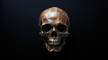 Closeup view of skull. The decoration element for Halloween.