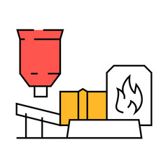 dried concentrate copper line icon vector. dried concentrate copper sign. isolated symbol illustration