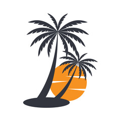 palm tree logo element